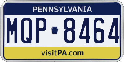 PA license plate MQP8464