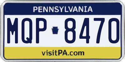 PA license plate MQP8470