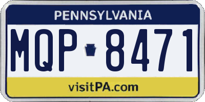 PA license plate MQP8471