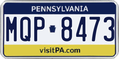 PA license plate MQP8473