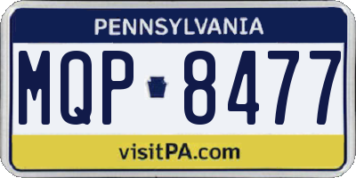 PA license plate MQP8477