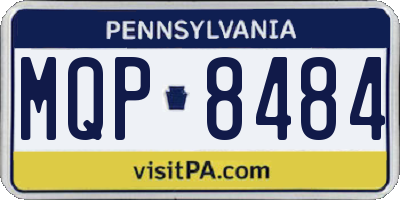 PA license plate MQP8484