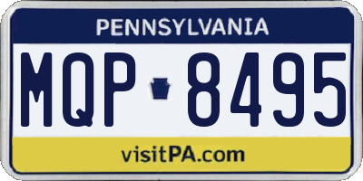 PA license plate MQP8495