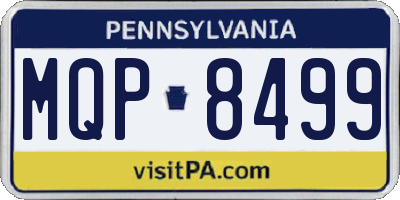 PA license plate MQP8499
