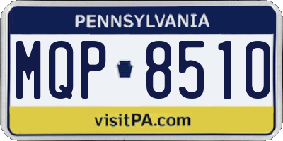 PA license plate MQP8510