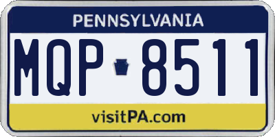 PA license plate MQP8511
