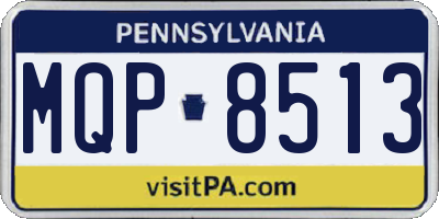 PA license plate MQP8513
