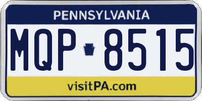 PA license plate MQP8515
