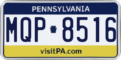 PA license plate MQP8516
