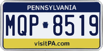 PA license plate MQP8519