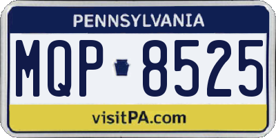PA license plate MQP8525