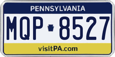 PA license plate MQP8527