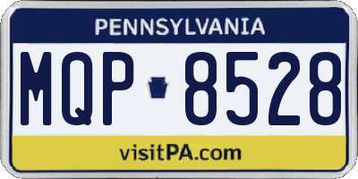 PA license plate MQP8528