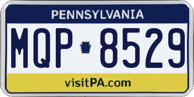 PA license plate MQP8529