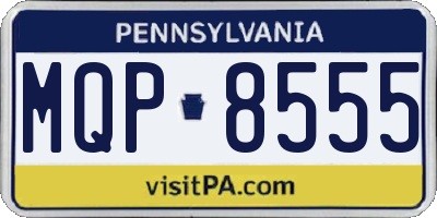 PA license plate MQP8555