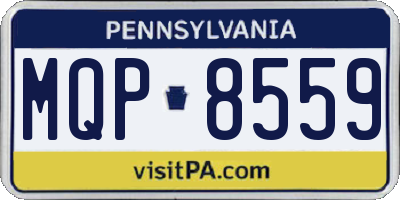 PA license plate MQP8559
