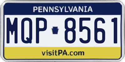PA license plate MQP8561