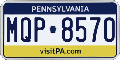 PA license plate MQP8570