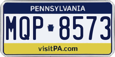 PA license plate MQP8573