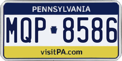 PA license plate MQP8586