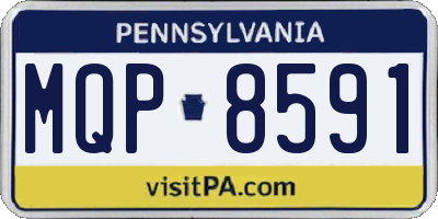 PA license plate MQP8591