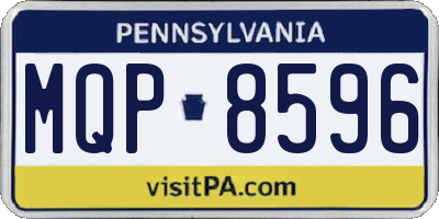 PA license plate MQP8596