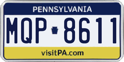 PA license plate MQP8611