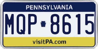 PA license plate MQP8615