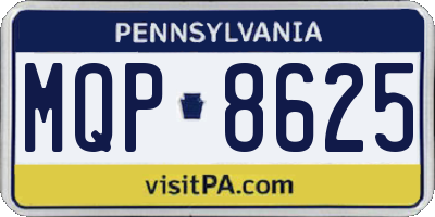 PA license plate MQP8625