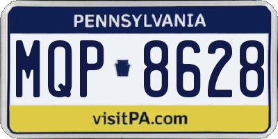 PA license plate MQP8628