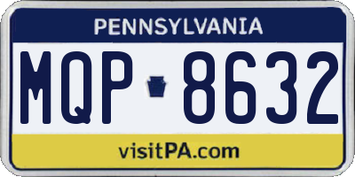 PA license plate MQP8632
