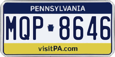 PA license plate MQP8646