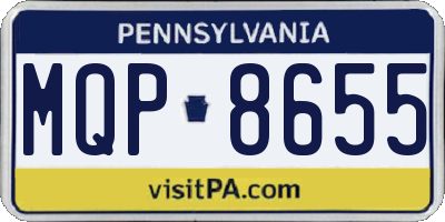 PA license plate MQP8655