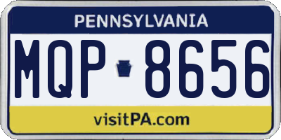 PA license plate MQP8656