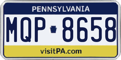 PA license plate MQP8658