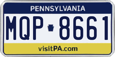 PA license plate MQP8661