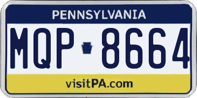 PA license plate MQP8664