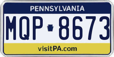 PA license plate MQP8673