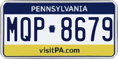 PA license plate MQP8679