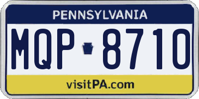 PA license plate MQP8710