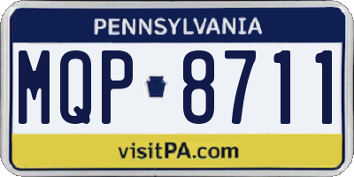 PA license plate MQP8711