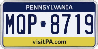 PA license plate MQP8719