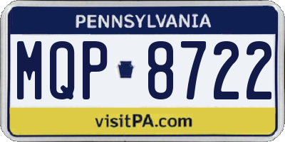 PA license plate MQP8722