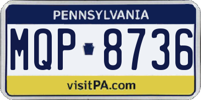 PA license plate MQP8736