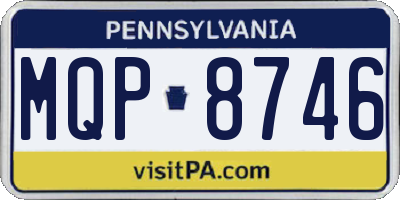 PA license plate MQP8746