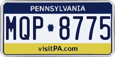 PA license plate MQP8775