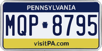 PA license plate MQP8795