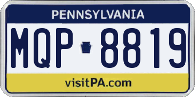 PA license plate MQP8819