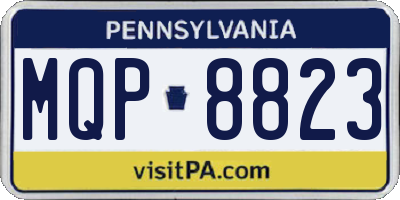 PA license plate MQP8823