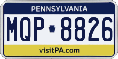 PA license plate MQP8826